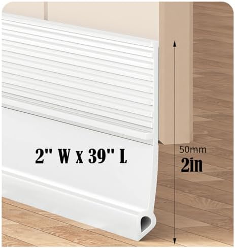 CozyCove Door Draft Stopper 39inch White