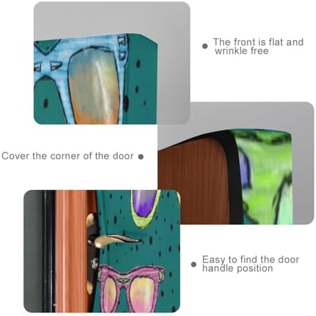 Susiyo Watercolor Green Halloween Door Cover