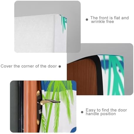 Susiyo Palm Trees Hibiscus Halloween Door Cover