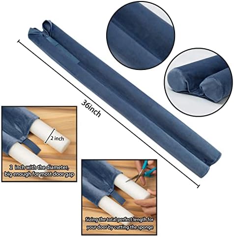 TumiMallody Draft Stopper Door Seal Weather Stripping Noise Blocker 36 Inch Blue