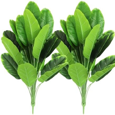 XIYUAN 32 Inch Artificial Palm Leaves 2 Pcs Decor