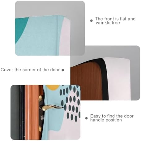 Susiyo Blue Abstract Halloween Door Cover 32x79 in