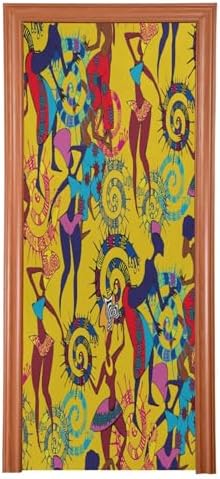 Susiyo Dancing People Christmas Door Cover 32x79 in