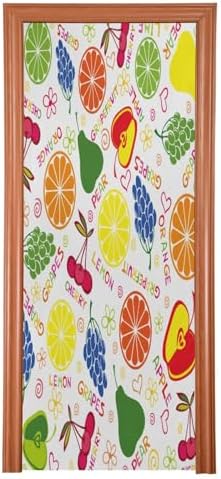Susiyo Colorful Fruit Lemon Halloween Door Cover