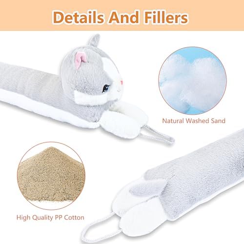36 Inch Heavy Duty Grey Cat Door Draft Stopper