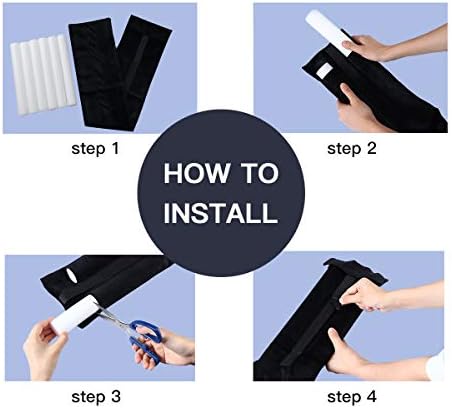 GDHOMM Door Sweep Weather Stripping Noise Blocker Adjustable 30-36 Inch Gap Filler Black