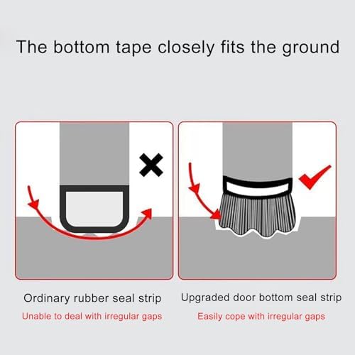 Lifeuping Under Door Draft Stopper with Brush 366 Inch Length