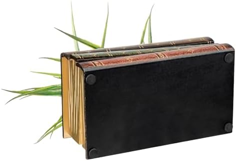 MyGift 10 Inch Vintage Book Stacked Wood Planter