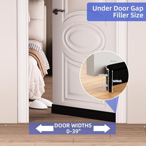 Door Draft Stopper with Adjustable Fit and Heavy Duty Seal
