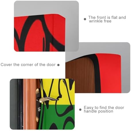 Susiyo Colored Hearts Halloween Door Cover