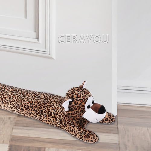 36 Inch Leopard Animal Draft Stopper for Door and Window
