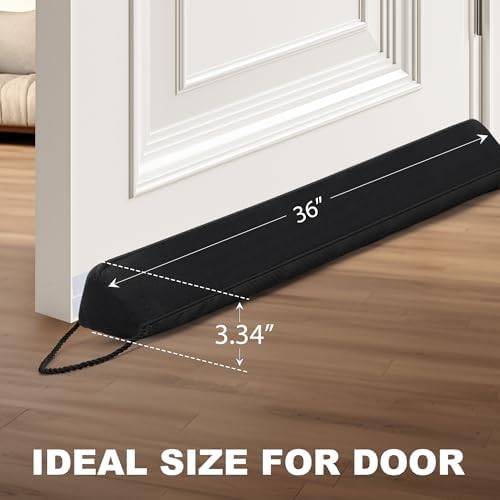 UUYUUY Door Draft Stopper Black 36 Triangular Gap Filler