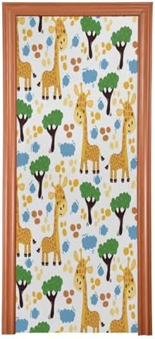 Susiyo Giraffe Forest Halloween Door Cover