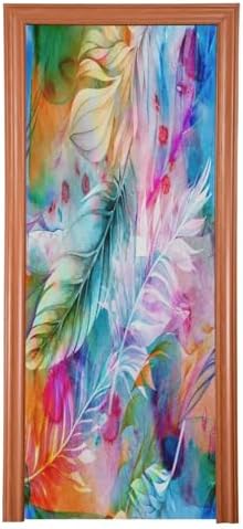Susiyo Feathers of Birds Halloween Door Cover 32x79in