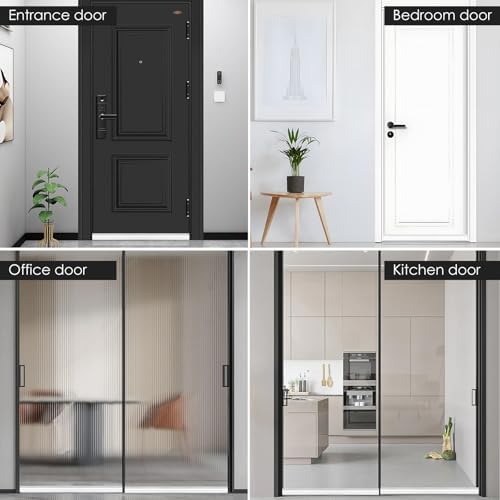 Xiaohemiao Door Draft Stopper 2 Pack - Silicone Gap Filler for Bottom of Door