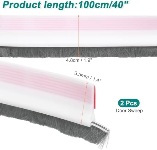 Uxcell 2 Pcs Door Sweep 14 x 40 Cold Heat Noise Blocker