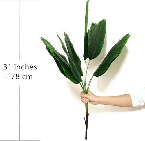 Fake Bird of Paradise Plant 30 Inch 2 Pack Artificial Tropical Plants