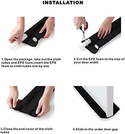 LAUTO Door Draft Stopper Pure Cotton Adjustable