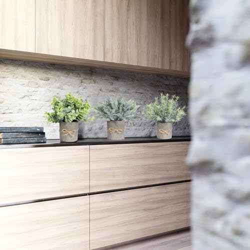 3 Pack Mini Artificial Eucalyptus Plants for Home Office Decor