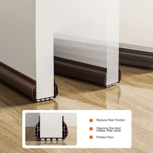 Lifeuping Under Door Draft Stopper with Brush 366 Inch Length