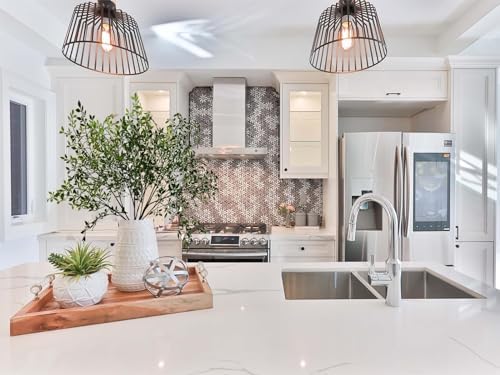 Toprooms Artificial Plants Nandina 3pcs 43 Branches for Vase Filler Home Office Decor