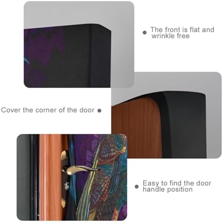 Susiyo Embroidery Peacock Halloween Door Cover 32x79 in