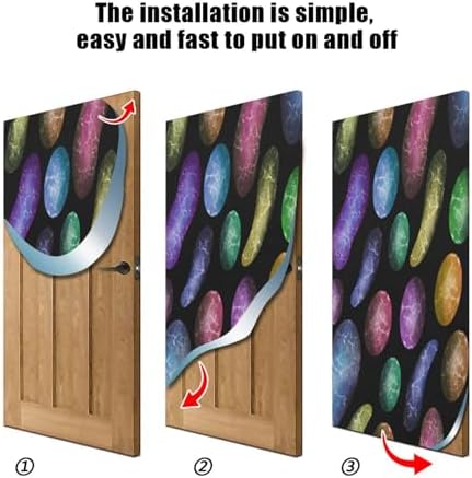 Susiyo Multicolored Marble Door Halloween Cover