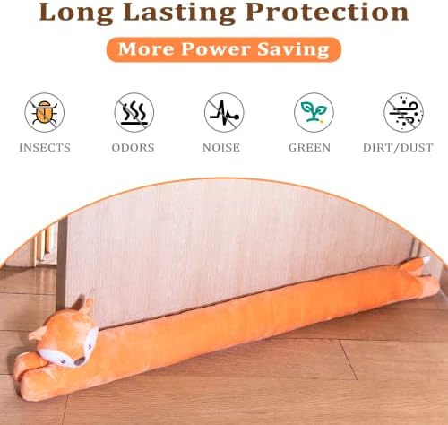 My OLi Stuffed Fox Draft Stopper 36 Inch for Door and Window