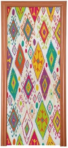 Susiyo Hand Drawn Ethnic Halloween Door Cover 32x79in