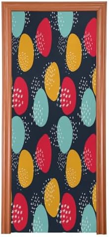 Susiyo Colorful Halloween Door Cover 32x79 in 1