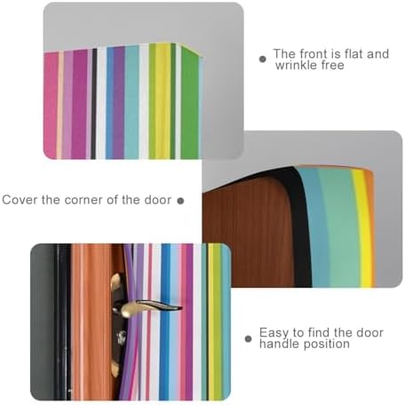 Susiyo Abstract Colorful Striped Halloween Door Cover