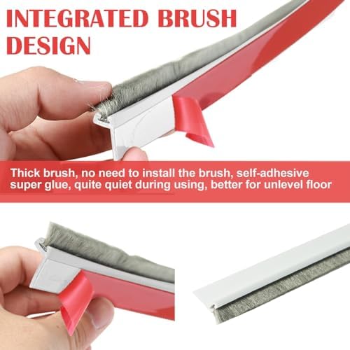 Topupth Under Door Draft Stopper with Brush - 39 L x 2 W