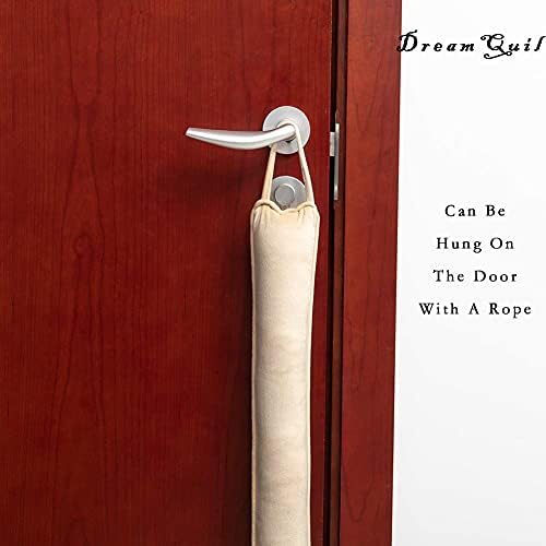 DreamQuil Under Door Draft Stopper 36 inch Cream White