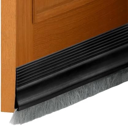 Uexcel 2 Pcs Door Sweep 14 x 40 Black Draft Stopper