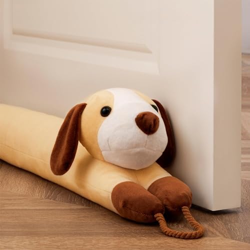 Sunolga 38 Inches Door Draft Stopper 24 LB Yellow Dog Shape