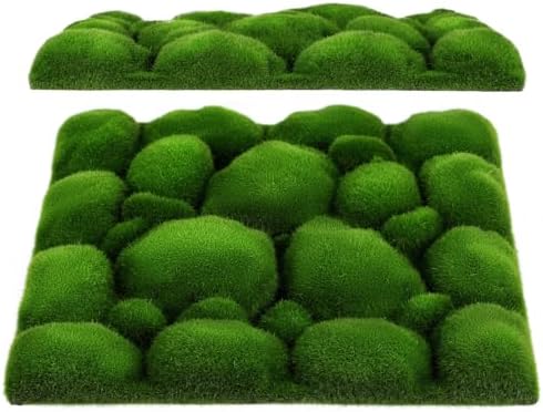 2pcs Artificial Moss Wall Panels Greenery Faux Moss Decor 12x12 Inch Easy Install
