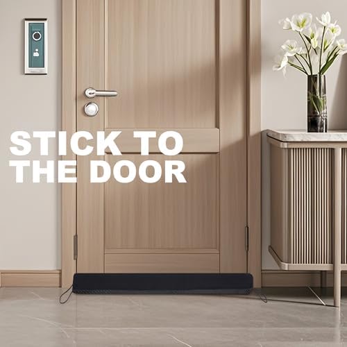 UUYUUY Door Draft Stopper Black 36 Triangular Gap Filler