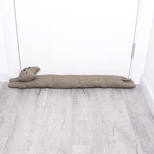 Cute Cat Door Stopper 34 Inch Energy Saving Draft Blocker