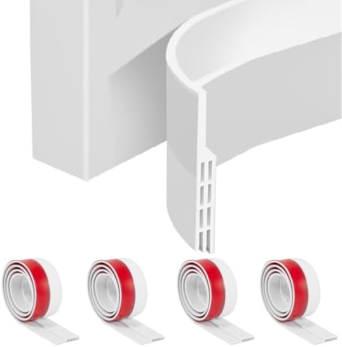 4Pcs Door Draft Stopper Silicone Under Door Seal Blocker for Noise and Dust Control