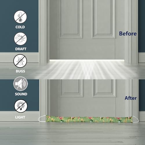 2 Pack 36 Inch Door Draft Stopper with Cartoon Print