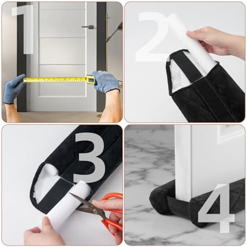 Amugret Upgrade Thick Velvet Door Draft Stoppers