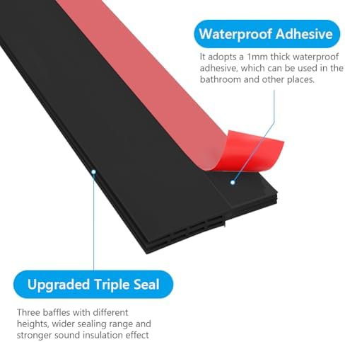 Energy Saving Door Draft Stopper Anti-Collision Seal Black