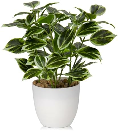 Briful Fake Plants Artificial Greenery Potted Decor