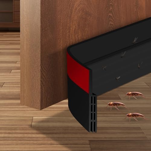 Energy Saving Door Draft Stopper Anti-Collision Seal Black