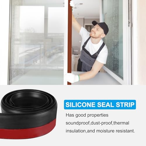 PATIKIL Door Draft Stopper 27FT Black Weather Seal Strip