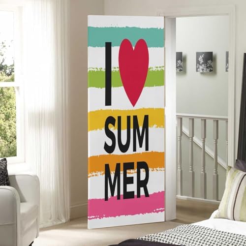 Susiyo Rainbow Colorful Stripes Halloween Door Cover