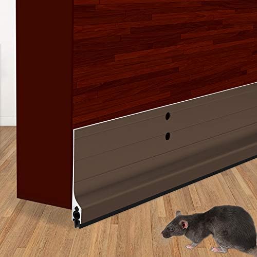 USUKUE Metal Door Draft Stopper 36 Inch Mice Guard Bottom Seal Strip