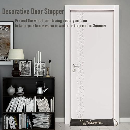 Buracoli Fabric Draft Stopper for Door and Window with Hanging Rope