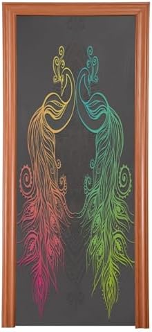 Susiyo Peacock Halloween Door Cover 32x79in