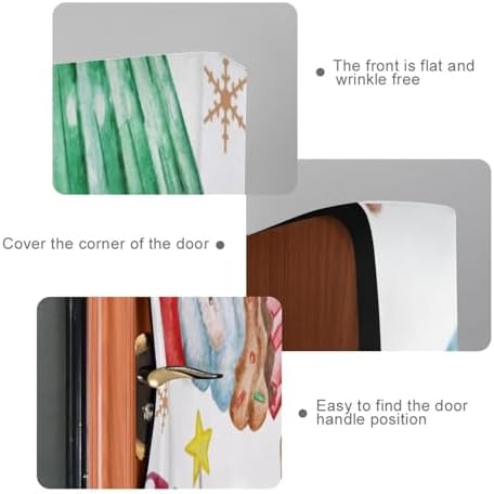 Susiyo Watercolor Christmas Door Cover 32x79 In
